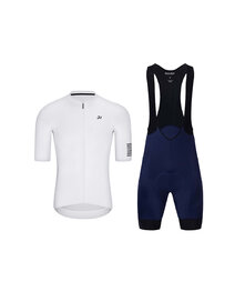 HOLOKOLO Rövid kerékpáros mez rövidnadrággal - VICTORIOUS ELITE - kék/fekete/fehér